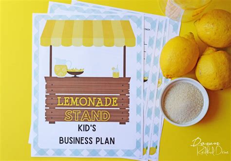 Kid's Lemonade Stand Business Plan | Free printable!