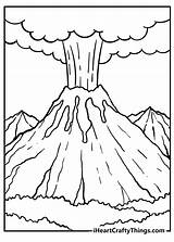 Volcano Coloring Pages  Unicorn coloring sketch template