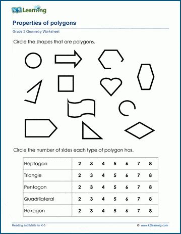 Polygons worksheets | K5 Learning