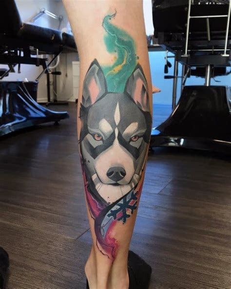 80 Epic Siberian Husky Tattoo Designs for Men