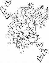 Mermaid And Princess Coloring Pages sketch template