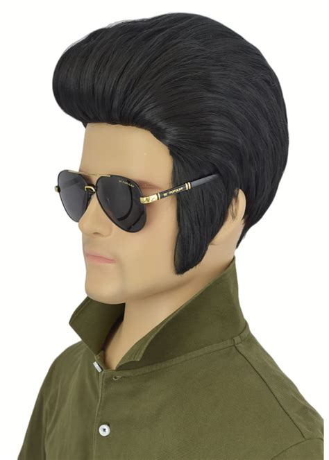 Buy RUISITANG Men's Classic Elvis Wig. High Temperature Resistant ...