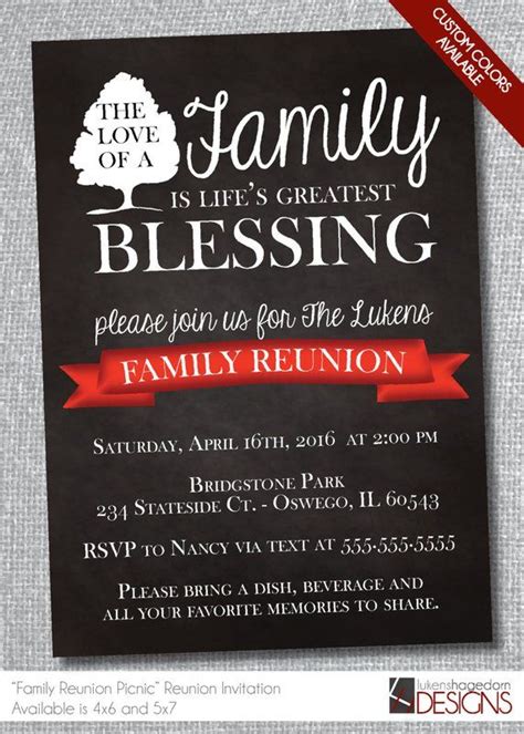 Family Reunion Invitation Templates