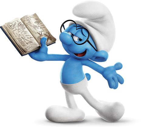 Brainy Smurf Showing Off His Work transparent PNG - StickPNG