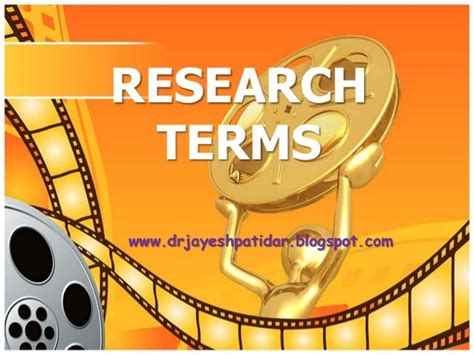 Research terminology