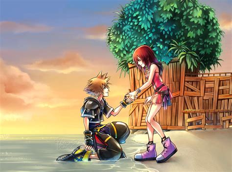 Kingdom Hearts 2 Ending Sora and Kairi by HolleysArt on DeviantArt