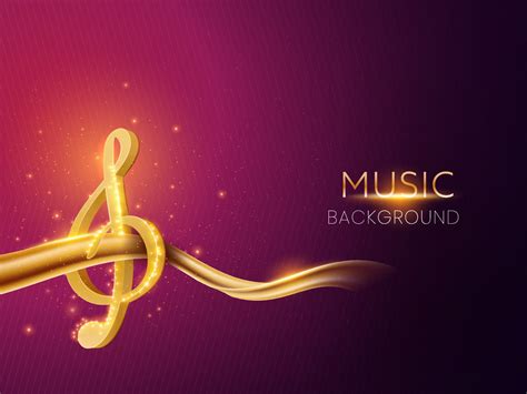 Purple And Gold Music Notes