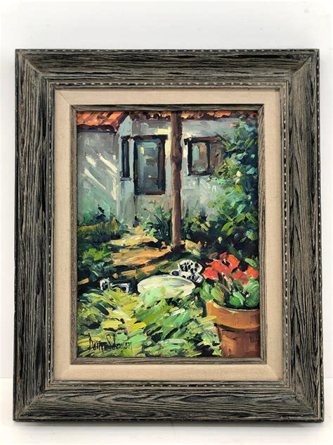 Lot - David Solomon Courtyard Scene Oil on Canvas