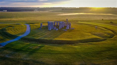 Wallpaper : landscape, nature, UK, Stonehenge, stone, road, shadow, morning, sunrise, wiltshire ...