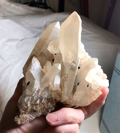 Large White Quartz Crystal Cluster Specimen