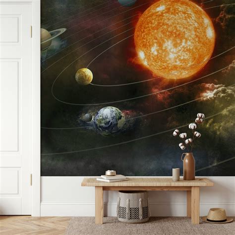 Solar System Wallpaper - Beautiful and Educational Wall Mural | Happywall