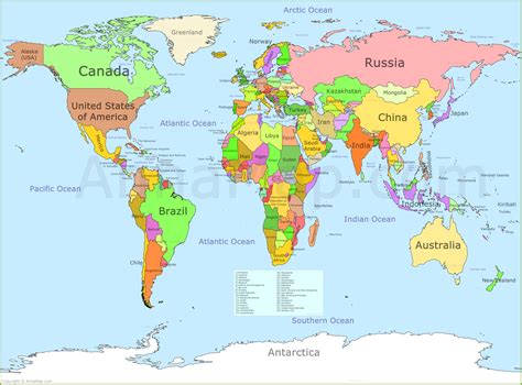 World Map - AnnaMap.com