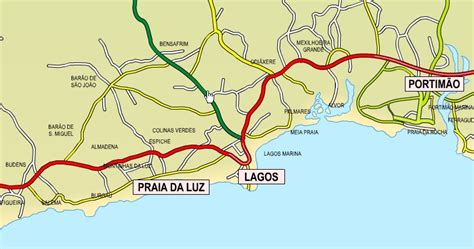 Maps of the Algarve, Lagos, Praia da Luz