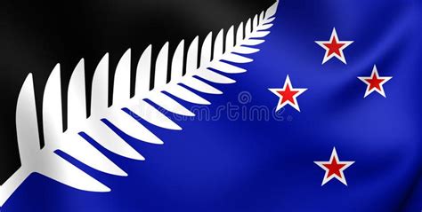 Silver Fern Flag, New Zealand. Close Up vector illustration in 2021 | Silver fern, Illustration ...