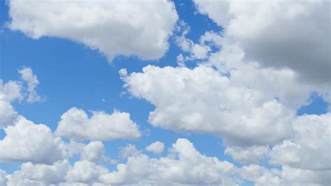 HD Time-lapse Of Beautiful White Clouds Moving Over Blue Sky. Stock Footage Video 855142 ...