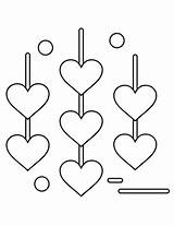 Valentines Day Chains With Hearts coloring Page  Free Printable sketch template