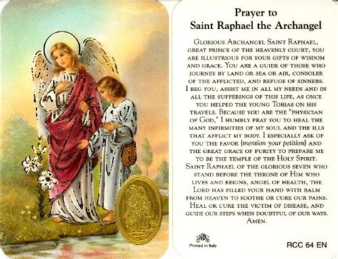 Buy St. Raphael The Archangel Prayer Card (RCC 64E) Online at Low Prices in India - Amazon.in