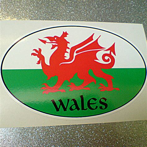 WALES FLAG OVAL STICKER