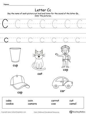 *FREE* Words Starting With Letter C | Letter c worksheets, Preschool letters, Phonics worksheets