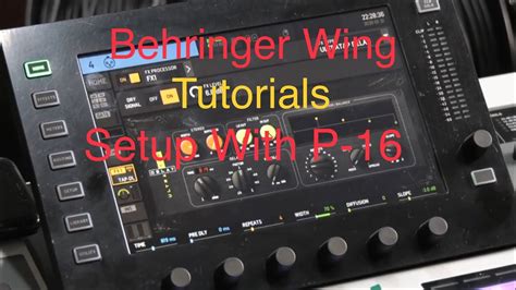 How to setup Behringer Wing with P16 personal monitors - YouTube