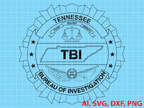 Tennessee Bureau of Investigation Logo, Seal, Badge, Custom, Ai, Vector ...