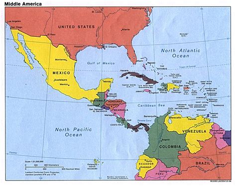 Usa And Central America Map - Dorree Kassandra
