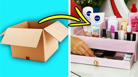 27 CUTE WAYS TO REPURPOSE CARDBOARD BOXES - YouTube