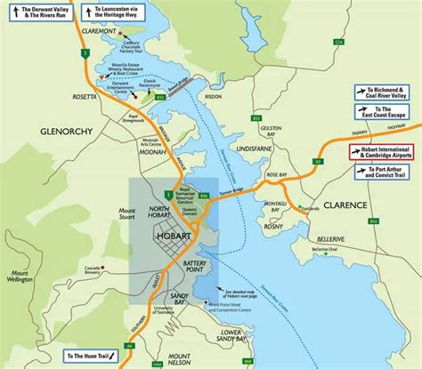 City Map Hobart - Mapsof.Net