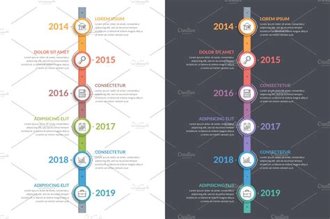 Vertical Timeline | Graphics ~ Creative Market