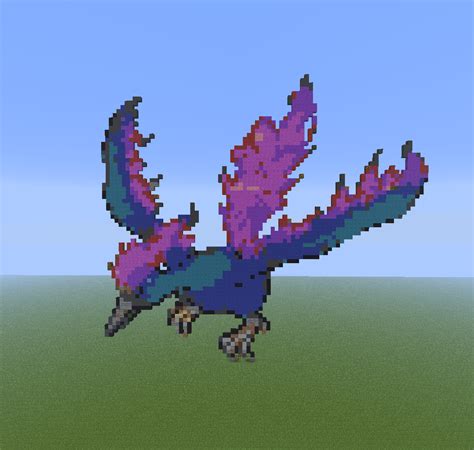 Moltres. - Minecraft Pixel Art! Fan Art (34080447) - Fanpop