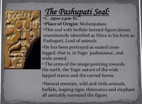 Shambhavi singh history seals - The Pashupati Seal£ C. 2500-2400 BC ...