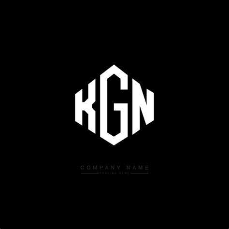 KGN letter logo design with polygon shape. KGN polygon and cube shape logo design. KGN hexagon ...