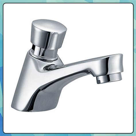 Flow Push Down Quick Commercial Bathroom Faucet Chrome - York Taps