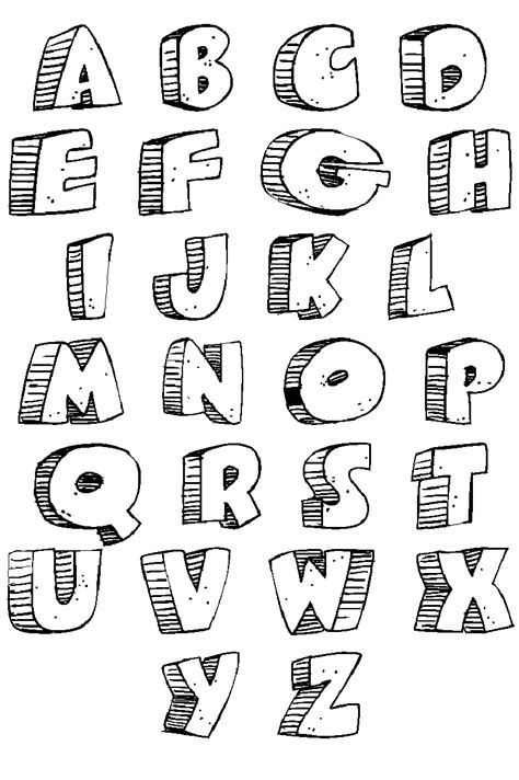 Graffiti Alphabet : Letters A-Z Caveman Design || Graffiti Tutorial