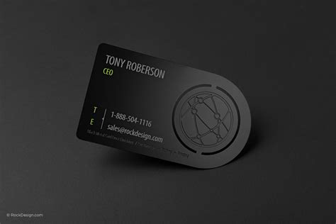 Black Metal Business Cards