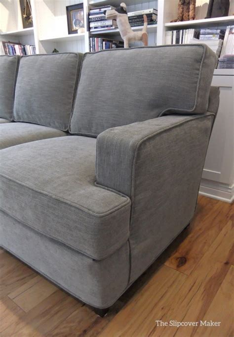 Sofa Slipcover in Pottery Barn Performance Tweed | The Slipcover Maker