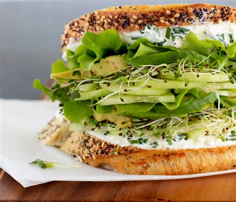 This sandwich features the gorgeous, bright green alfalfa sprouts that ...