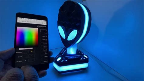 Alienware RGB Headphone stand All Lighting Modes - YouTube