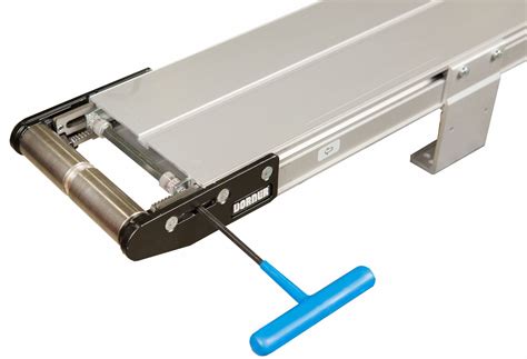 DORNER Slider Bed Belt Conveyor, Aluminum Bed Material, Light-Duty, 3 ...