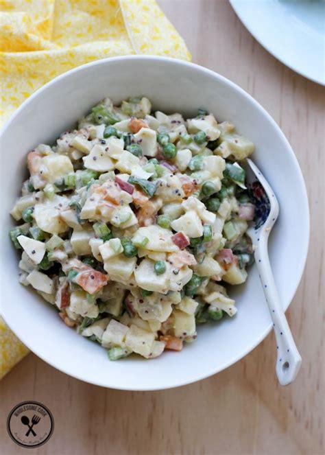 Russian Potato Salad (aka Polish Potato Salad) - Wholesome Cook | Recipe | Russian potato salad ...