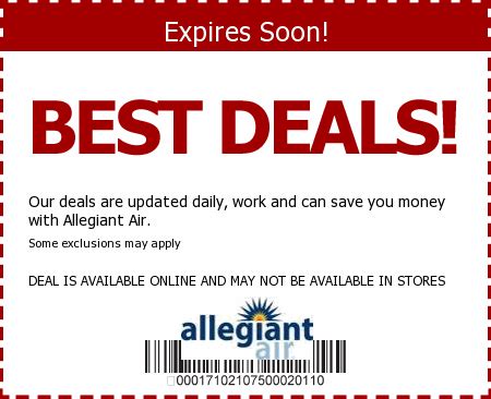 Allegiant Air Promo Codes: Save w/ 2015 Coupons & Discounts