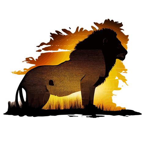 beautiful lion silhouette artwork vector graphic 17632875 Vector Art at Vecteezy