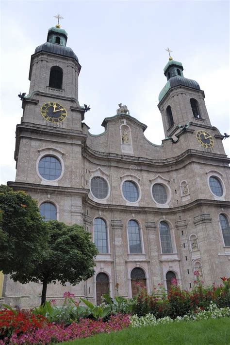 Innsbruck cathedral stock image. Image of park, austria - 17001853