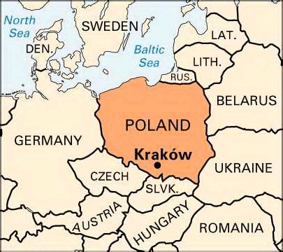 Krakow Poland Map Europe – Topographic Map of Usa with States