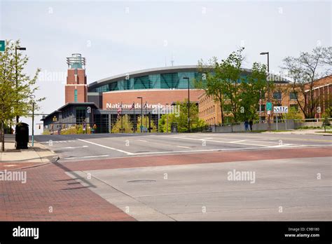 Nationwide Arena is home of the Columbus Blue Jackets hockey team in ...