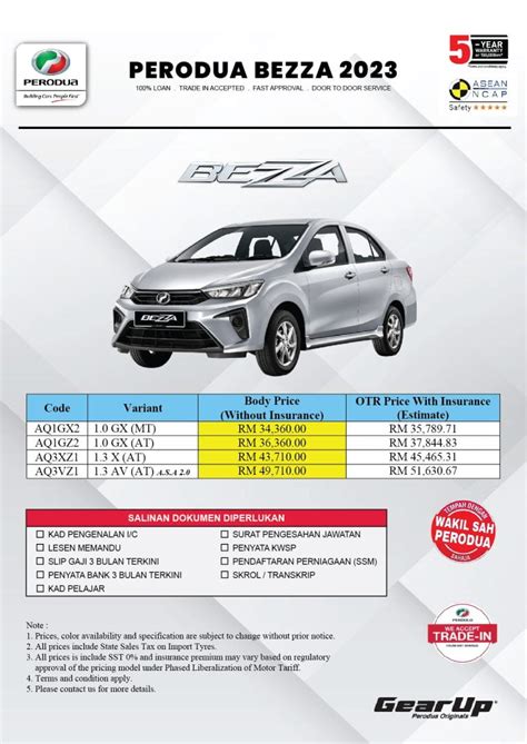 Harga Bezza Baru 2023 Promosi Terbaru - Perodua Malaysia