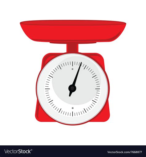 Red weight scale Royalty Free Vector Image - VectorStock