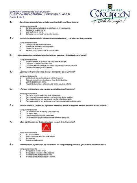 Cuestionario de preparación para el examen Teórico de Conducción. Consta de 280 preguntas y sus ...