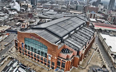 Download wallpapers Lucas Oil Stadium, aerial view, NFL, Indianapolis ...