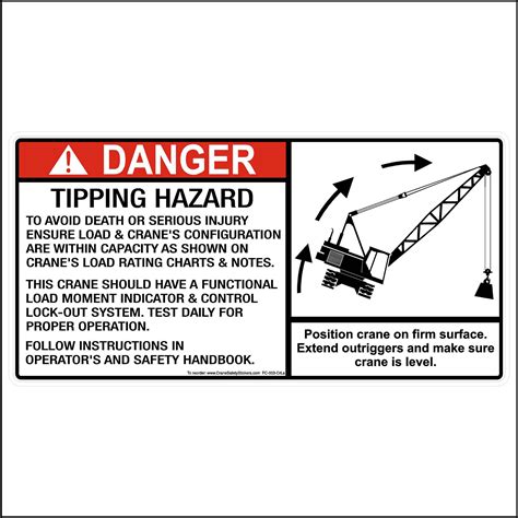 Crawler Crane and Lattice Boom Crane Safety Sticker Kit